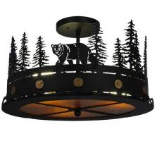 Meyda Black 134785 - 16" Wide Bear at Dusk Flushmount