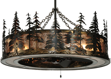 Meyda Black 135769 - 45"W Tall Pines W/Uplights Chandel-Air