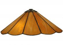 Meyda Black 138050 - 16"W X 5.5"H Panel Honey Amber Shade