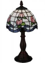 Meyda Black 139081 - 14"H Roseborder Mini Lamp