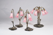 Meyda Black 14110 - 16" High Pink Pond Lily 2 LT Accent Lamp