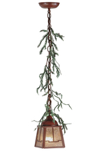 Meyda Black 142074 - 5.5"Sq Pine Branch Valley View LED Mini Pendant