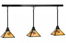 Meyda Black 143181 - 50" Long Winter Pine 3 Light Island Pendant