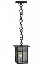 Meyda Black 143620 - 6"Sq Mission Hanging Lantern Mini Pendant