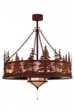 Meyda Black 144121 - 44"W Tall Pines w/Fan Light Chandel-Air