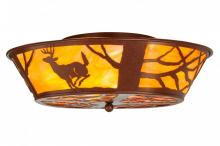 Meyda Black 146915 - 22"W Deer on the Loose Flushmount