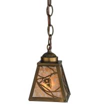 Meyda Black 147452 - 5"Sq Whispering Pines Mini Pendant