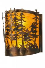 Meyda Black 150243 - 12"W Tall Pines Wall Sconce