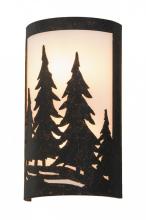 Meyda Black 150678 - 8"W Tall Pines Ada Wall Sconce