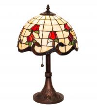 Meyda Black 151293 - 19" High Roseborder Table Lamp