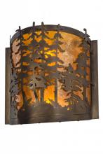 Meyda Black 153975 - 12"W Tall Pines Wall Sconce