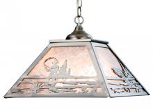 Meyda Black 15674 - 16"Sq Fly Fishing Creek Pendant