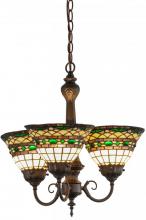 Meyda Black 158700 - 20"W Tiffany Roman 3 LT Chandelier