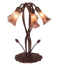 Meyda Black 15902 - 17" High Purple Iridescent Pond Lily 5 Light Accent Lamp