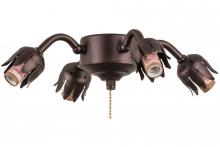 Meyda Black 162433 - 11.5"W Mahogany Bronze 4 LT Fan Light Fixture