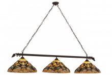 Meyda Black 162669 - 72.5" Long Jeweled Grape 3 Light Island Pendant