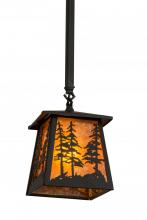 Meyda Black 166497 - 7"Sq Tall Pines Pendant