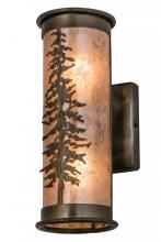 Meyda Black 168686 - 5" Wide Tall Pines Wall Sconce