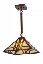 Meyda Black 169999 - 14" Square Prairie Wheat Pendant