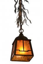 Meyda Black 179630 - 5.5"Sq Pine Branch Valley View Pendant