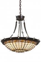 Meyda Black 179883 - 26"W Fleur-de-Lite Inverted Pendant