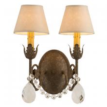 Meyda Black 180854 - 12" Wide Antonia 2 Light Wall Sconce