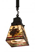 Meyda Black 183026 - 5"Sq Pinecone Mission Mini Pendant