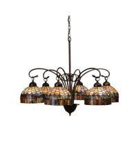 Meyda Black 18693 - 31"W Tiffany Candice 6 LT Chandelier