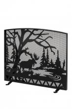 Meyda Black 188444 - 47"W X 39"H Moose Creek Arched Fireplace Screen