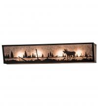 Meyda Black 198074 - 31" Wide Moose at Lake Vanity Light