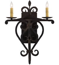 Meyda Black 198850 - 15" Wide Fleur de Lys 2 LT Wall Sconce