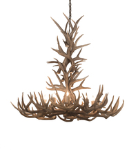 Meyda Black 200436 - 43" Wide Antlers Whitetail Deer 8 LT Chandelier