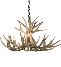 Meyda Black 200464 - 32" Wide Antlers Mule Deer 4 Light Chandelier