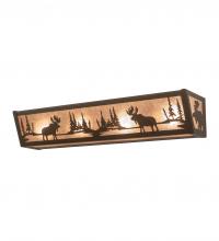 Meyda Black 200522 - 24" Wide Moose at Lake Vanity Light