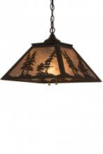 Meyda Black 21017 - 16"Sq Tall Pines Pendant