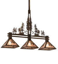 Meyda Black 214364 - 45" Long Tall Pines 3 Light Island Pendant