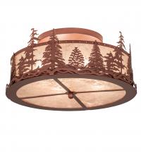 Meyda Black 219183 - 22" Wide Tall Pines Flushmount