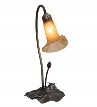 Meyda Black 226297 - 16" High Amber Tiffany Pond Lily Accent Lamp