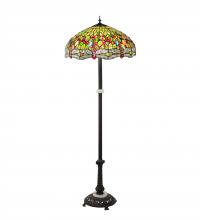 Meyda Black 228851 - 62" High Tiffany Hanginghead Dragonfly Floor Lamp