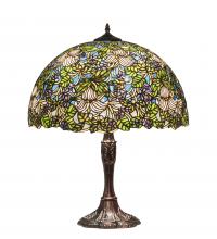 Meyda Black 232797 - 26" High Trillium & Violet Table Lamp