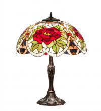 Meyda Black 232798 - 26" High Renaissance Rose Table Lamp