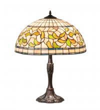 Meyda Black 232800 - 26" High Tiffany Turning Leaf Table Lamp