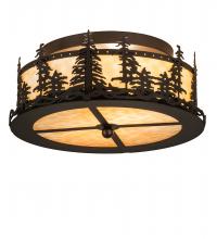 Meyda Black 233881 - 16" Wide Tall Pines Flushmount