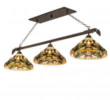 Meyda Black 236840 - 69" Long Jeweled Grape 3 Light Oblong Pendant