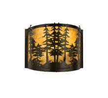 Meyda Black 23824 - 12"W Tall Pines Wall Sconce