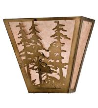 Meyda Black 23937 - 13"W Tall Pines Wall Sconce