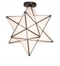 Meyda Black 239498 - 18" Wide Moravian Star Flushmount