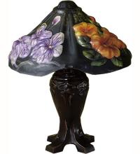 Meyda Black 24034 - 19"H Puffy Iris Blossom Table Lamp