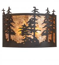 Meyda Black 243680 - 24" Wide Tall Pines Wall Sconce