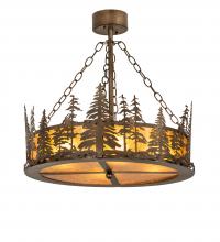 Meyda Black 244121 - 23" Wide Tall Pines Inverted Pendant